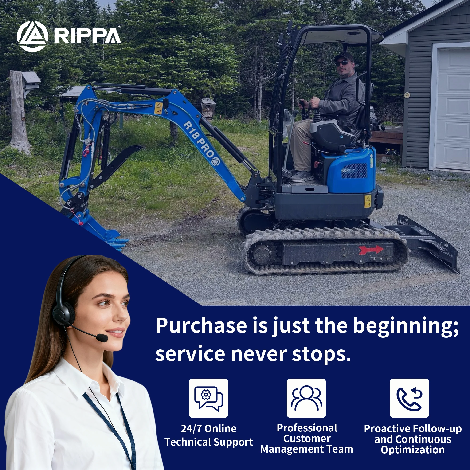 RIPPA Machinery: Your Global Partner for Versatile and Durable Compact Excavators