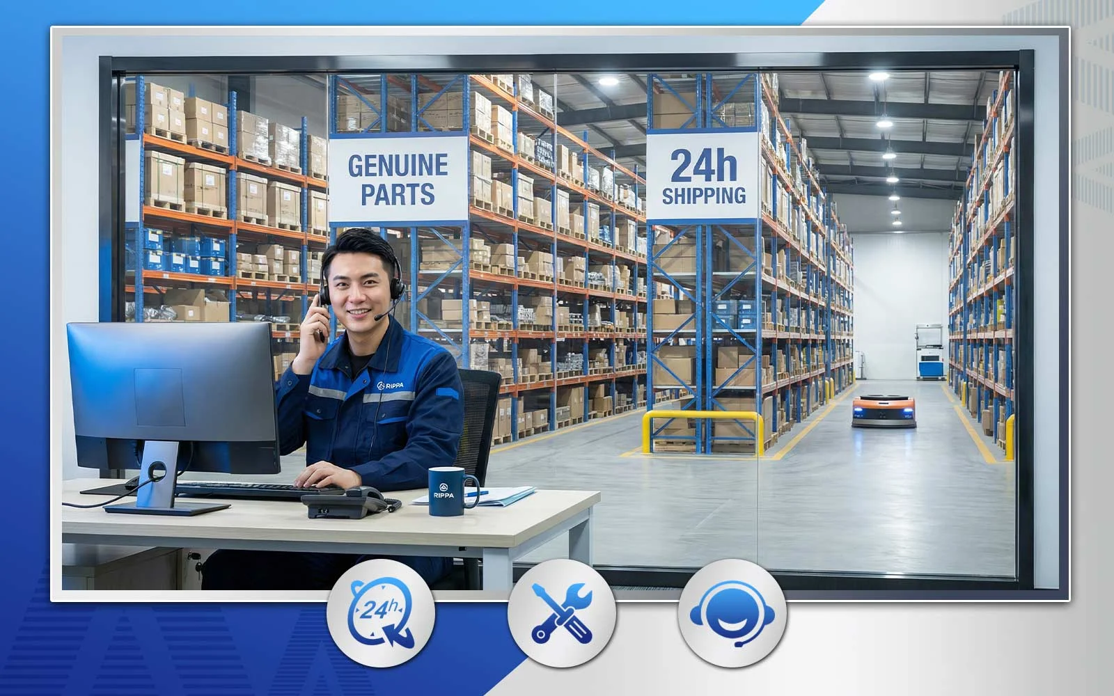 24/7 SUPPORT + GENUINE PARTS