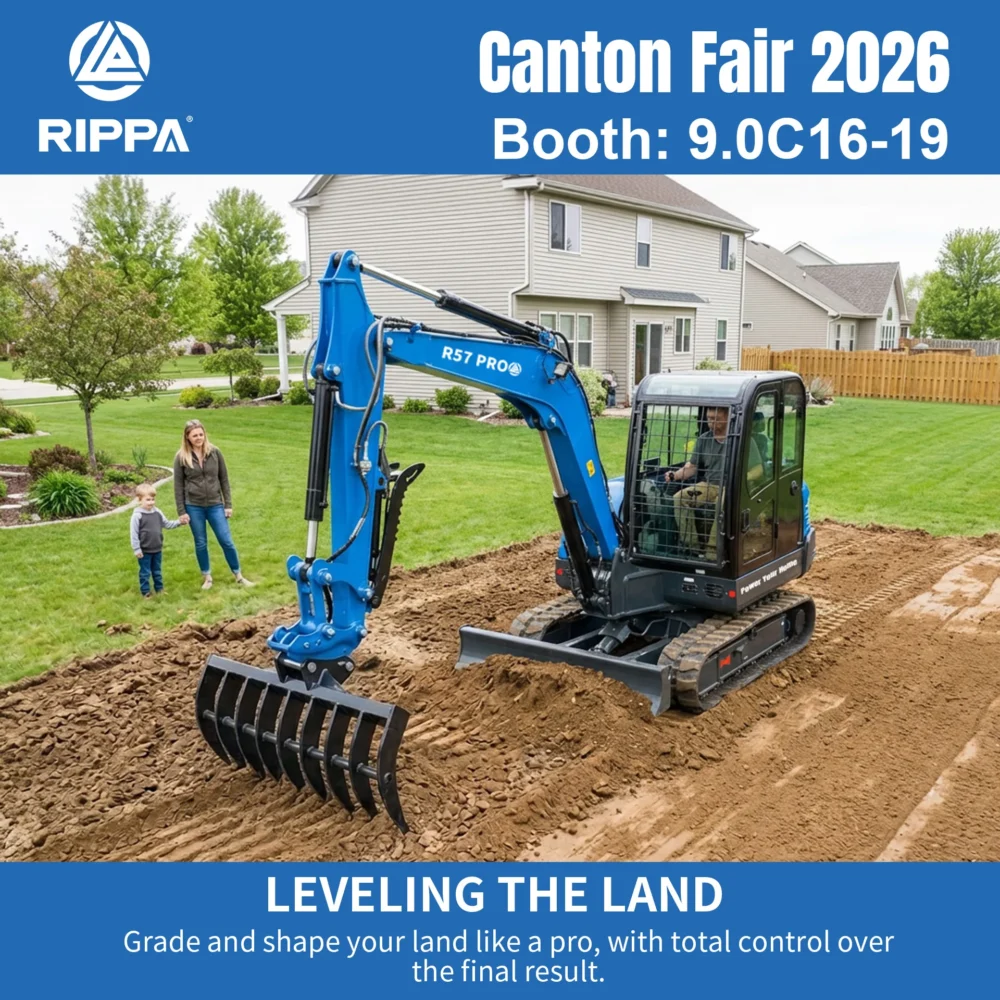 RIPPA at Canton Fair 2026 – Advanced Mini Excavators for Professional Land Leveling